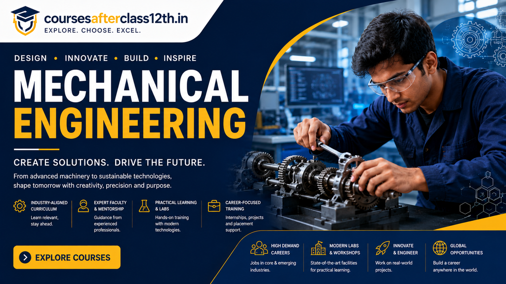 Mechanical Engineering student working with mechanical equipment and machinery in an engineering workshop
