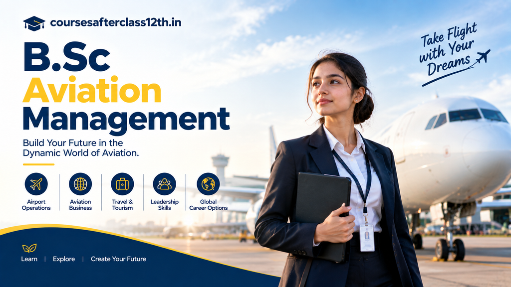 B.Sc Aviation Management student at an airport