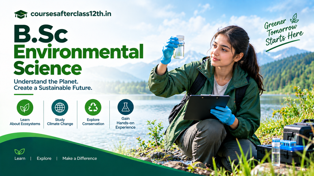 B.Sc Environmental Science student studying the environment