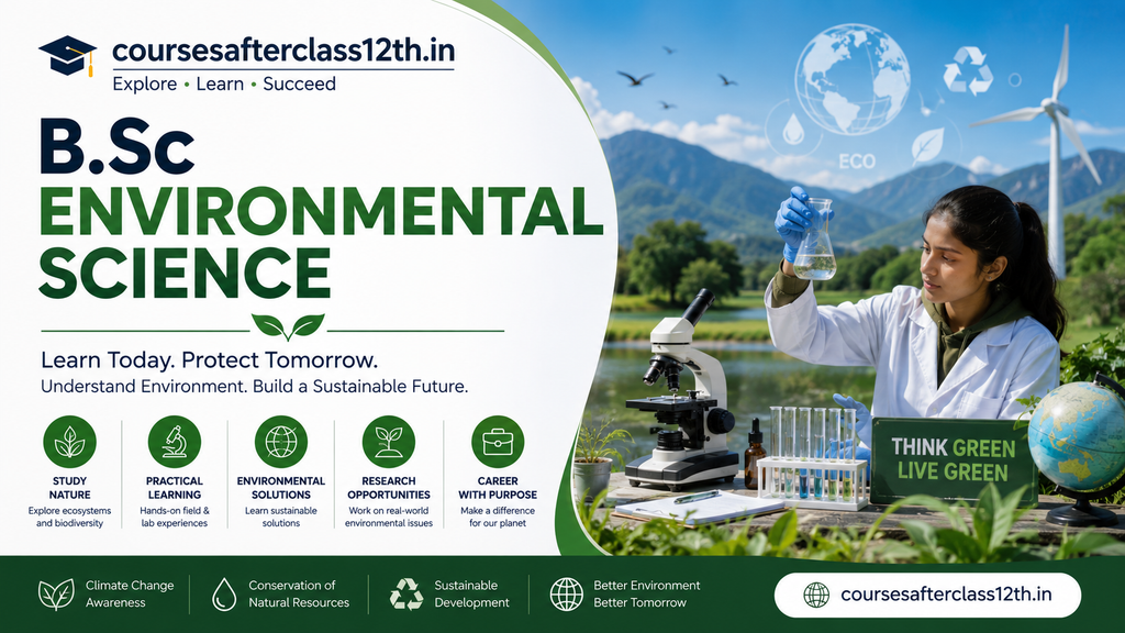 B.Sc Environmental Science course with student and laboratory