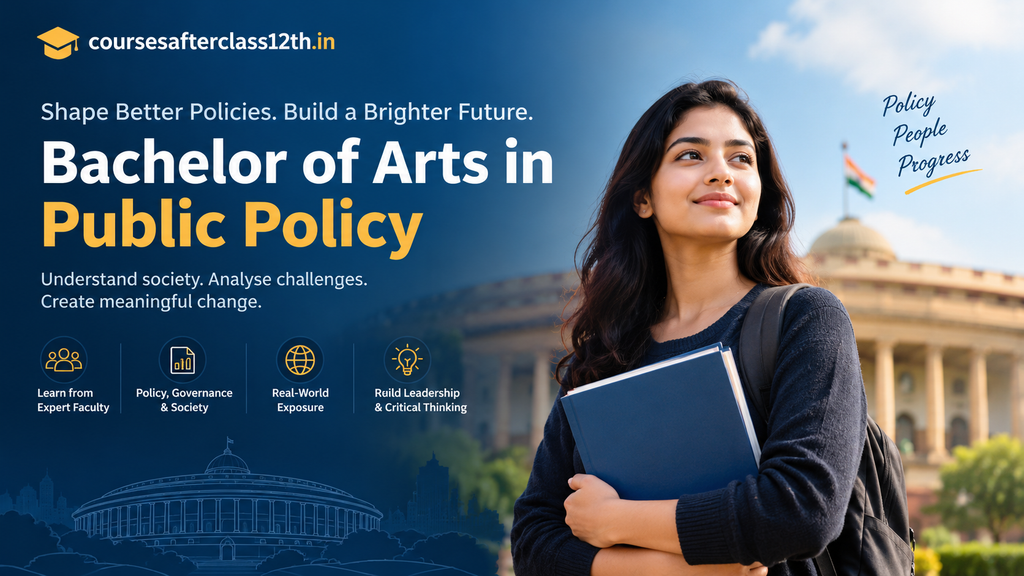 Bachelor of Arts in Public Policy – Explore public policy, governance, and career opportunities after Class 12.